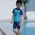 Cartoon-Print Children's Swimsuit Three-Piece Set