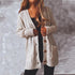 Autumn and winter single-breasted thick twist pocket long sleeve knit sweater cardigan