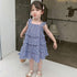 New Girls Summer Plaid Dress Girls Cake Dress Children's Clothing Suspender Skirt