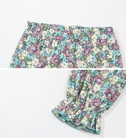 Summer Suit 2022 New Girls Sweet Cute Three-dimensional Flower Coat Pants Two-piece Set