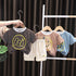 Children's Cotton Stripe Letter Short Sleeve Two Pieces
