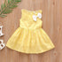 Children's Yellow Plaid Sleeveless Dress