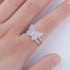 Butterfly women's ring full of zircon hip hop ring