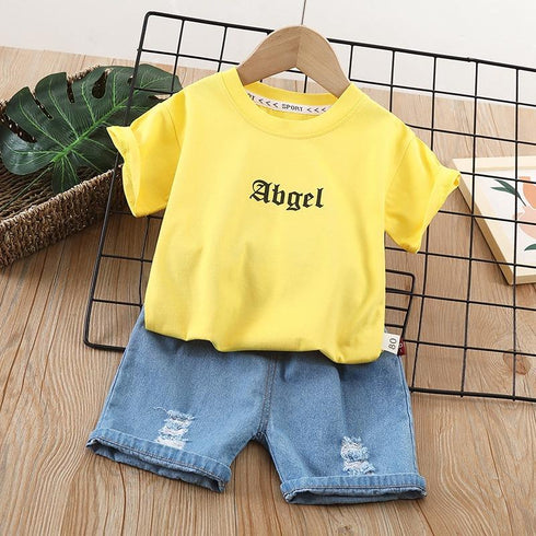 Boys summer suit short sleeve two-piece set