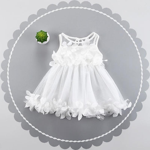 Summer New Baby Girl Petal Stitching Mesh Dress Princess Dress Girl Dress