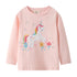 Girls Cotton Long Sleeve T-shirt European And American Style Cartoon Printed Round Neck Jacket