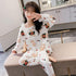 Spring And Autumn Girls Cute Bear Pajamas Set