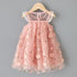Summer Girl's Flower Lace Mesh Princess Dress