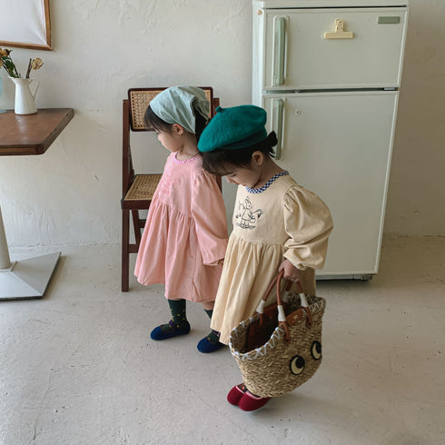 Spring and autumn children's corduroy skirt simple baby princess skirt