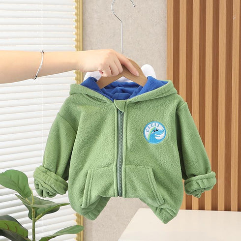 Boys' Winter Thickened Cardigan Top