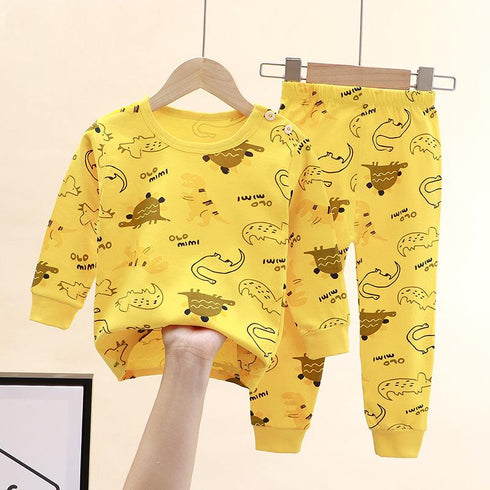 Cotton Underwear Suit Boys and Girls Autumn Clothes Pants Pajamas Loungewear
