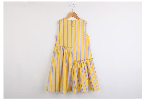 Summer New Children's Clothing Girls Skirt Striped Vest Dress Girls Dress