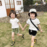 Summer Letter Short Sleeve Shorts Set For Boys And Girls
