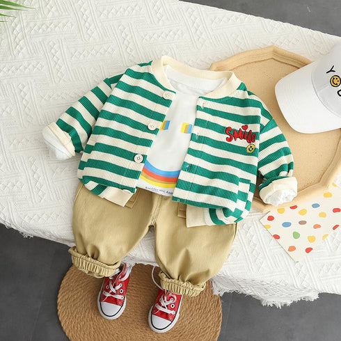 Boys Spring and Autumn Three-Piece Set
