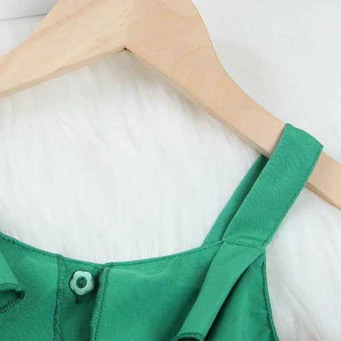 Summer girls suspender top shorts two-piece set