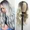 Fashion chemical fiber high temperature silk gradient long curly hair wig headgear