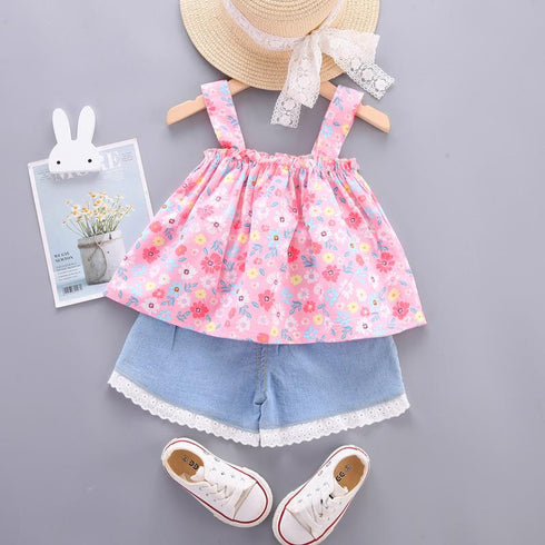 Girl's Summer Suit Two-Piece Set