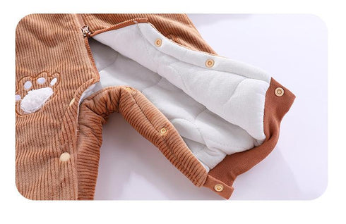 Autumn and winter panda baby jumpsuit thickened newborn jumpsuit