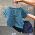 New Summer Boys Cotton Yarn Breathable Set Simple And Comfortable