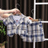 Suit Short Sleeved Three Piece Casual Plaid Shorts Suit