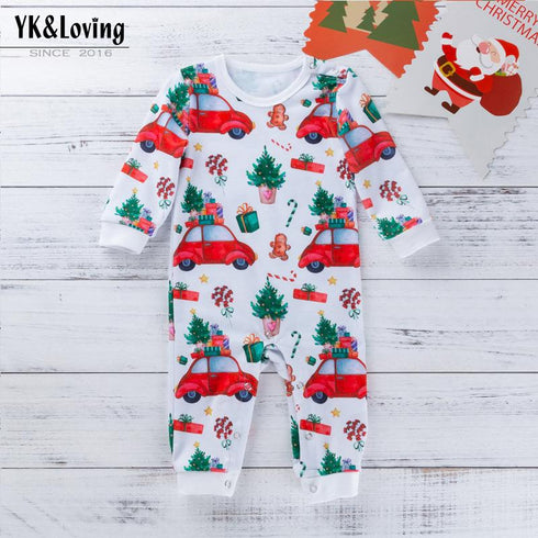Fall/winter Christmas baby long sleeve onepiece jumpsuit