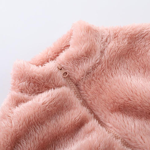 Flannel Coat with Velvet Padding