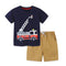 Children's Ambulance Pattern Short Sleeve Suit