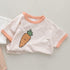 Refreshing Fruit Short Sleeve T-shirt Summer Carrot Loose Thin Cotton Soft Short Sleeve