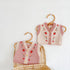 Spring and autumn baby girl embroidered waistcoat sweater