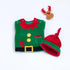 Baby long sleeve padded coral fleece Christmas jumpsuit warm long climbing suit