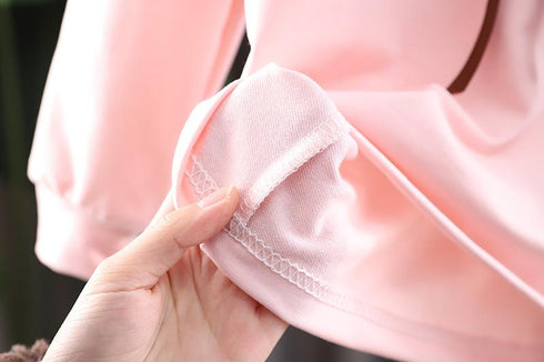 Spring and Autumn Girls Long Sleeve Skirt Two-Piece Set