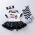 Halloween Baby Dress Printed Net Sand Dress, Exotic Cute Short Sleeved Dress And Socks Set