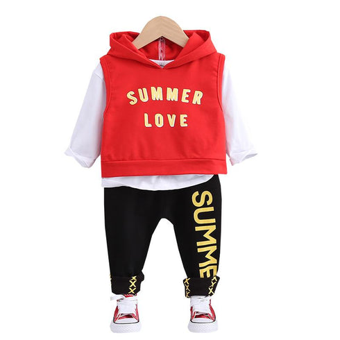 Boys spring and autumn suit two-piece set