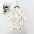 Fall/winter flannel bathrobe padded boys and girls nightgown pajamas