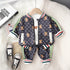Two-piece spring and autumn suit for boys and girls