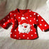 New Year's cute Santa Claus wave dot pullover long sleeve warm heart sweater plus velvet pants
