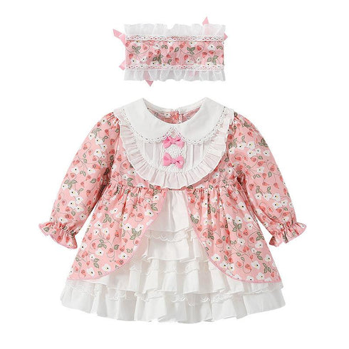 Summer Pink Flower Princess Dress