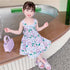 Girls Summer Dress 2022 New Girls Sweet Printed Princess Dress