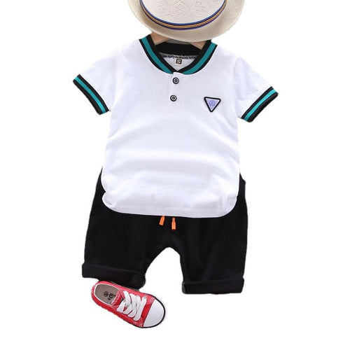 Summer Boys Crewneck Short Sleeve Shorts Set