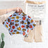 Summer Boys Short Sleeve Shorts Two-Piece Set