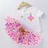 Baby Children's Full Moon Birthday Suit Short Sleeved Skirt Suit