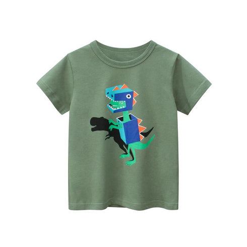 Children's Pixel Dinosaur Short Sleeve T-shirt