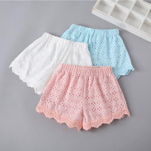 Summer Girl's Lace Shorts