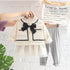 Casual Small Fragrance Long Sleeve Suit, Baby Girl's Splicing Long Skirt And Bottoms, Three Piece Set