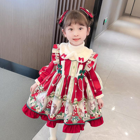 Christmas New Year Festival Princess Dress Little Girl Dress