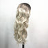 Fashion chemical fiber high temperature silk gradient long curly hair wig headgear