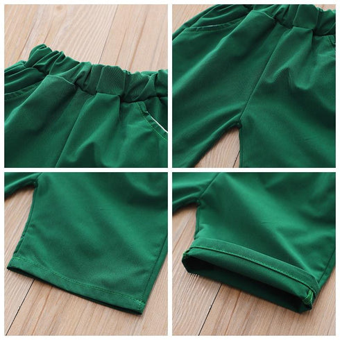 Boys summer short sleeve shirt set two-piece set