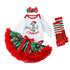 Christmas baby princess dress socks 3-piece baby dress