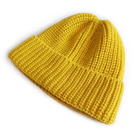 Solid color knitted wool hat 17.32-23.62 inches