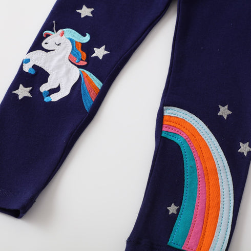 Girls' Pants Cartoon Embroidered Leggings Leggings Autumn New Style